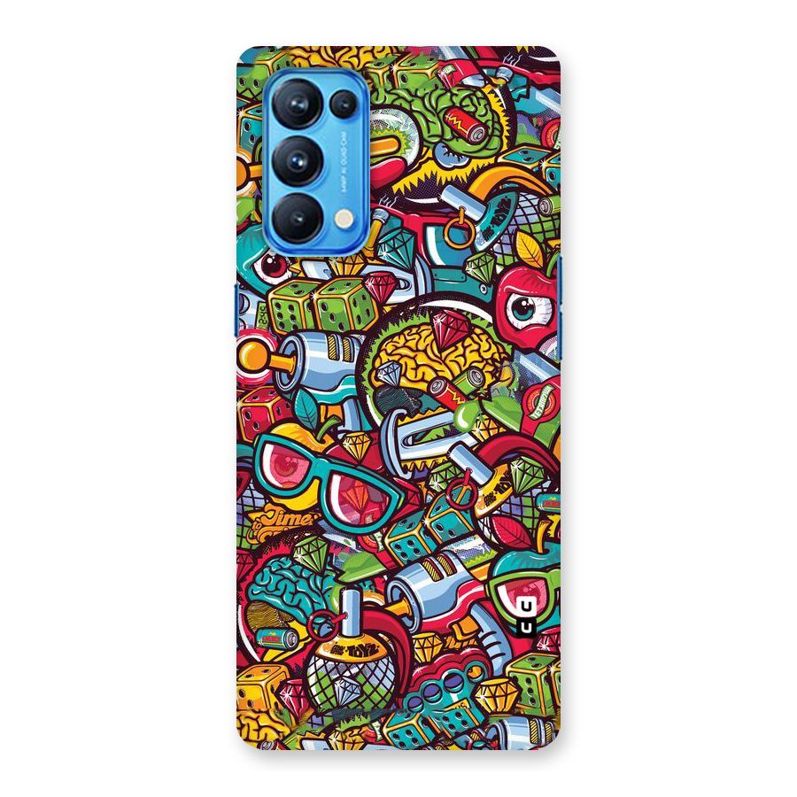 Retro Diamond Design Back Case for Oppo Reno5 Pro 5G