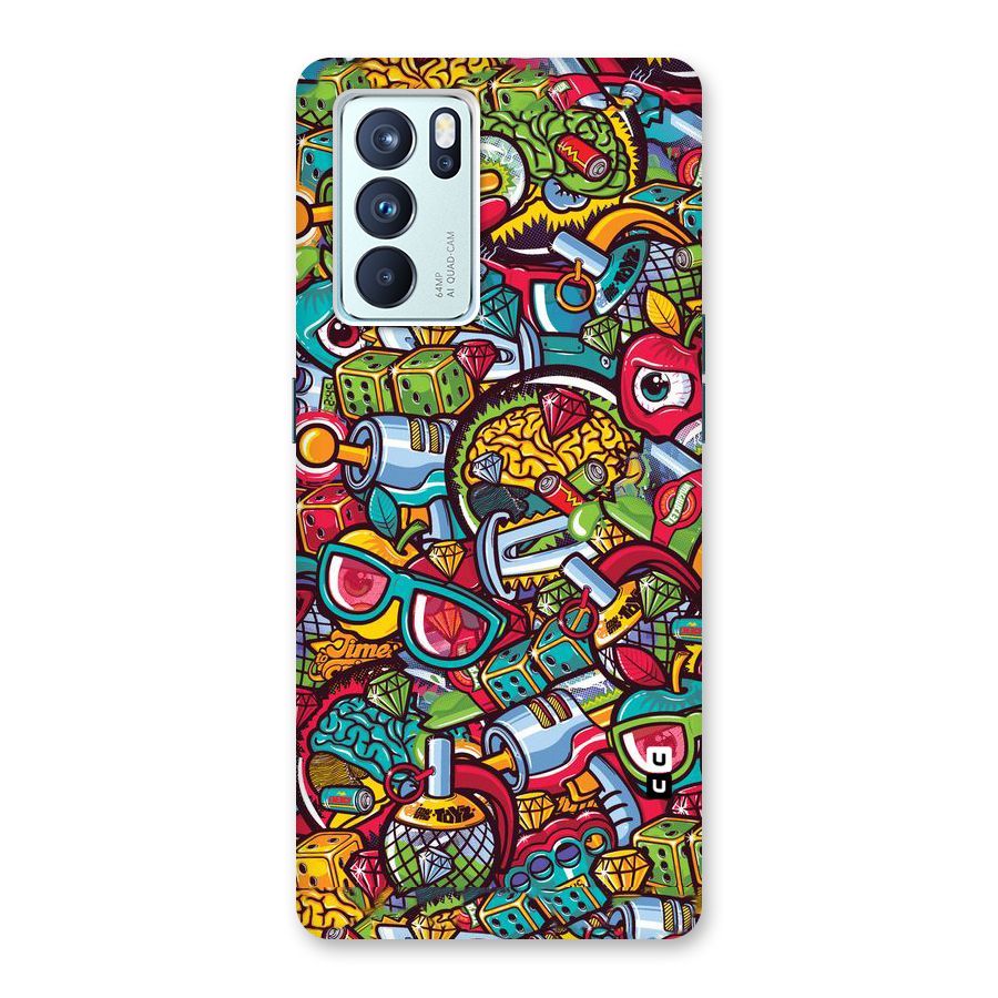 Retro Diamond Design Back Case for Oppo Reno6 Pro 5G