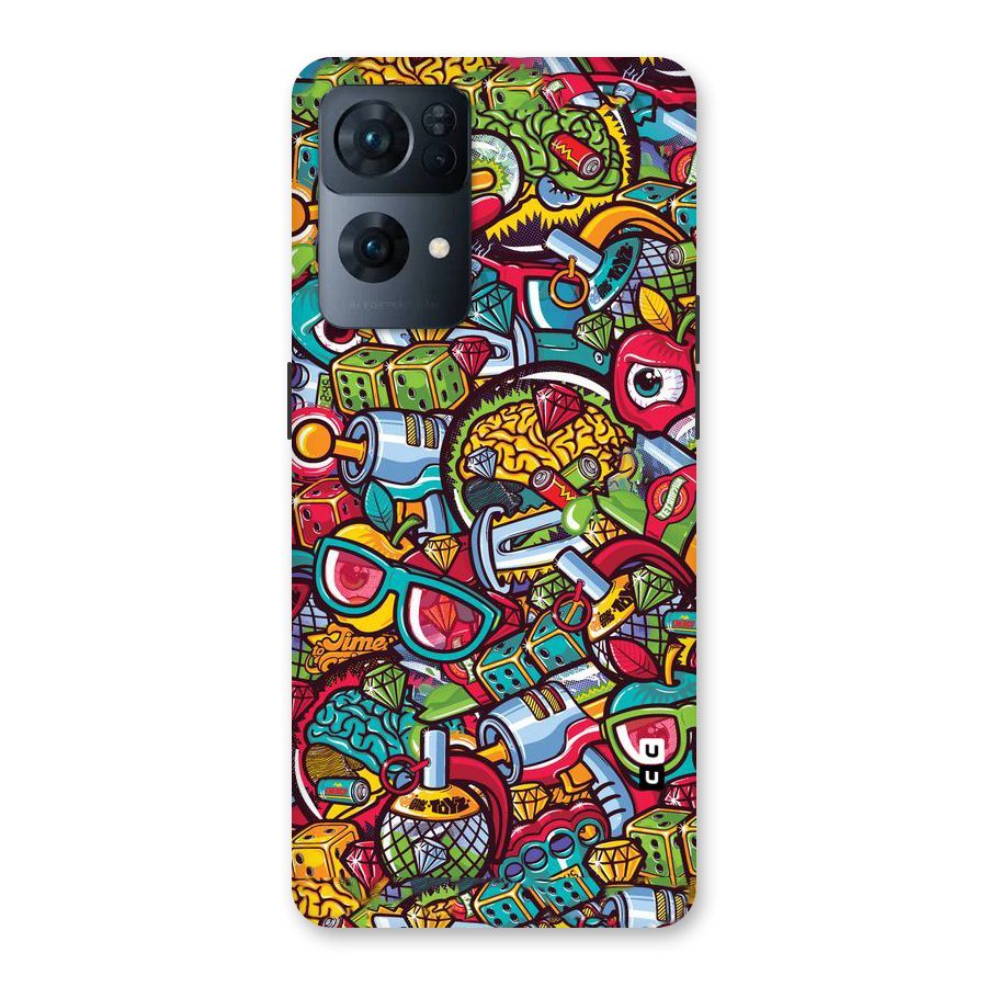 Retro Diamond Design Back Case for Oppo Reno7 Pro 5G