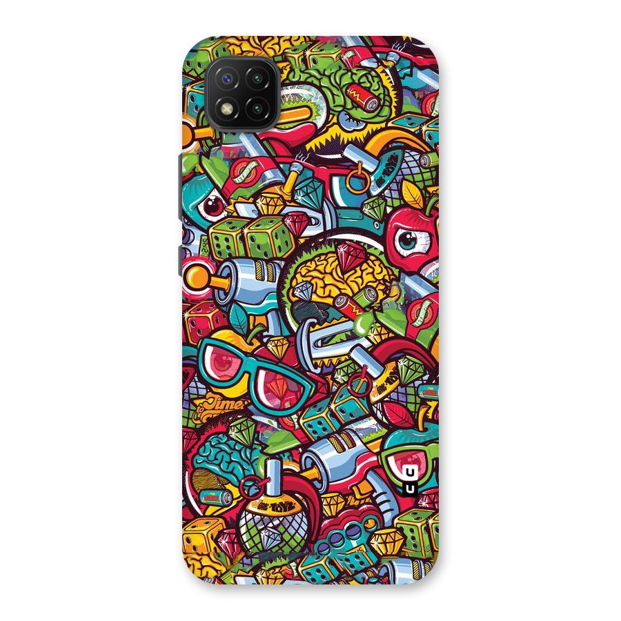 Retro Diamond Design Back Case for Poco C3
