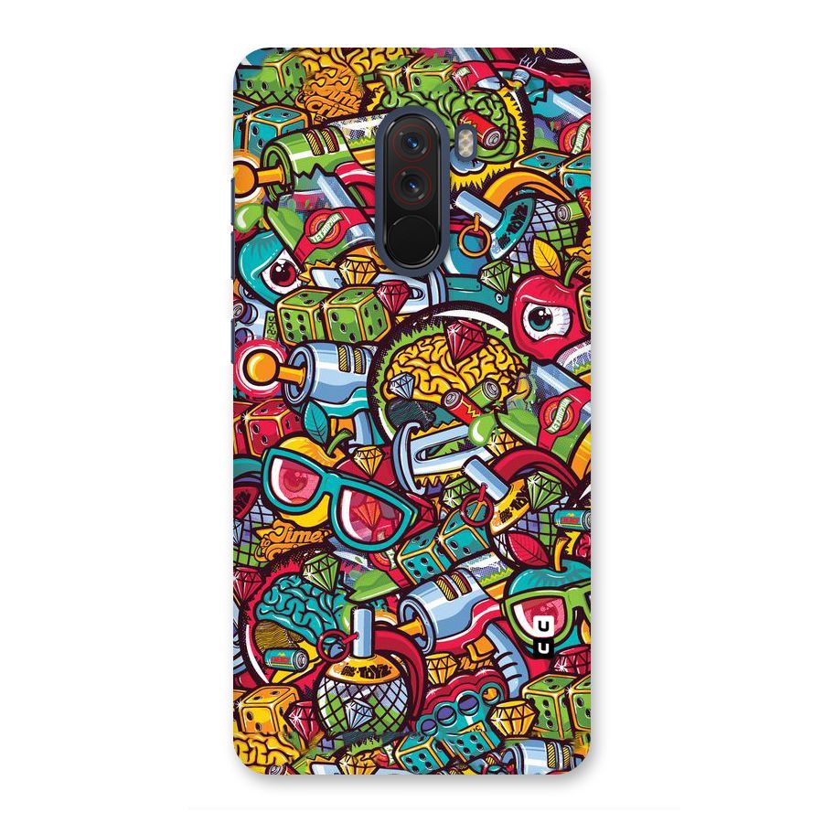 Retro Diamond Design Back Case for Poco F1
