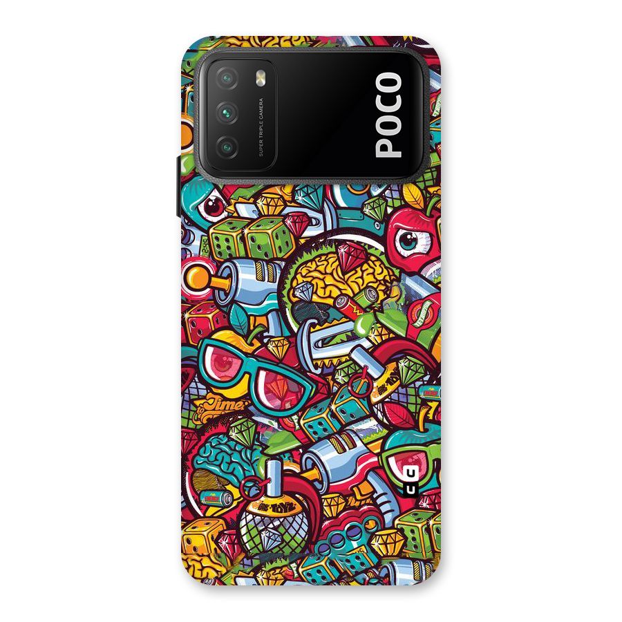 Retro Diamond Design Back Case for Poco M3
