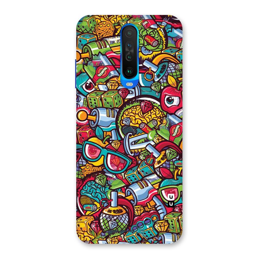 Retro Diamond Design Back Case for Poco X2