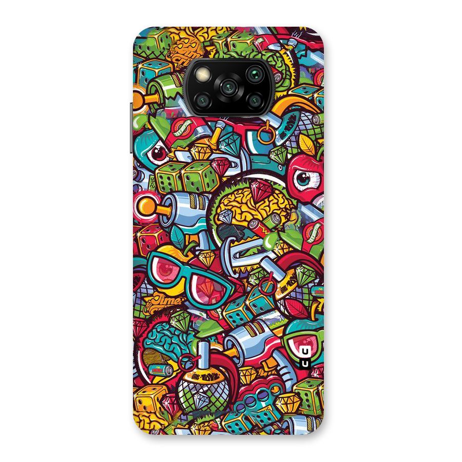Retro Diamond Design Back Case for Poco X3