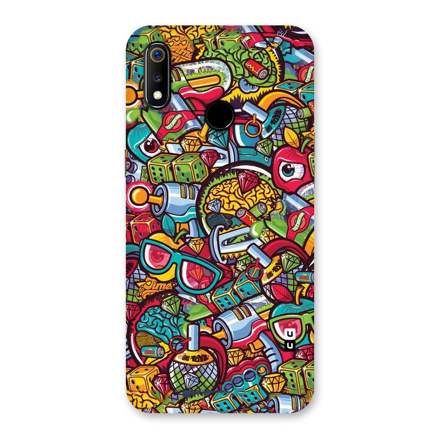 Retro Diamond Design Back Case for Realme 3