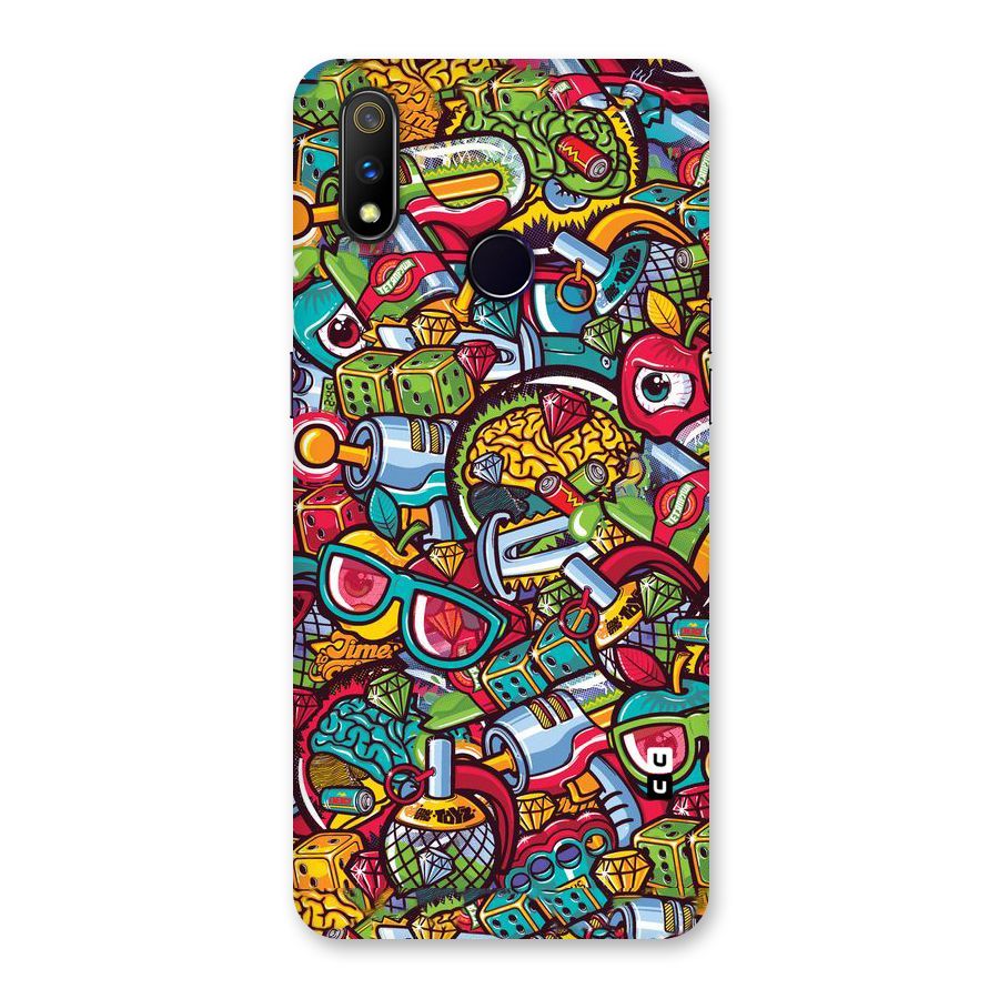 Retro Diamond Design Back Case for Realme 3 Pro