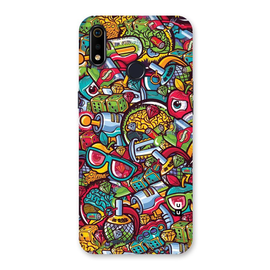 Retro Diamond Design Back Case for Realme 3i