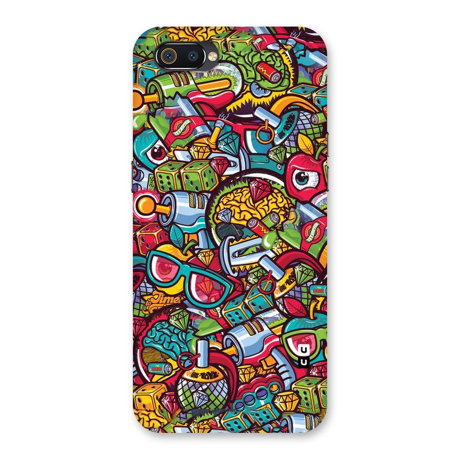 Retro Diamond Design Back Case for Realme C2
