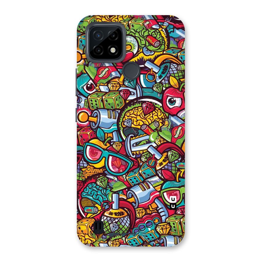 Retro Diamond Design Back Case for Realme C21