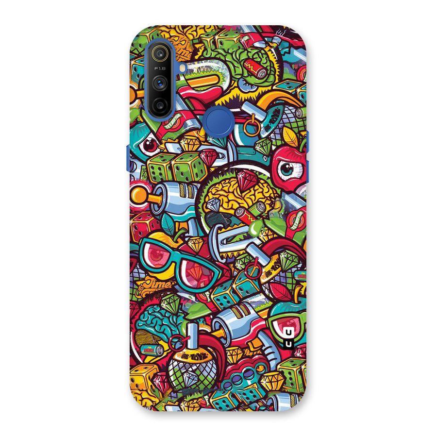 Retro Diamond Design Back Case for Realme Narzo 10A