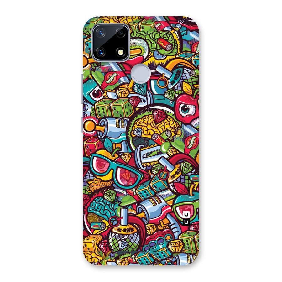 Retro Diamond Design Back Case for Realme Narzo 20