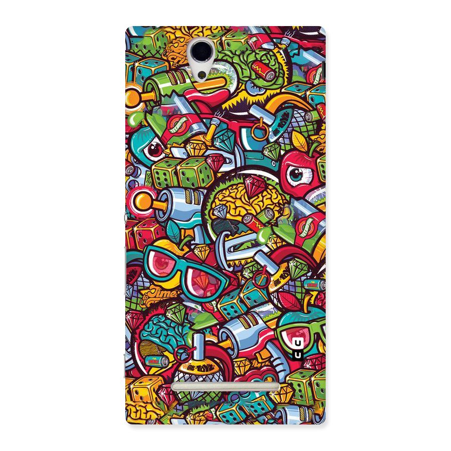 Retro Diamond Design Back Case for Sony Xperia C3