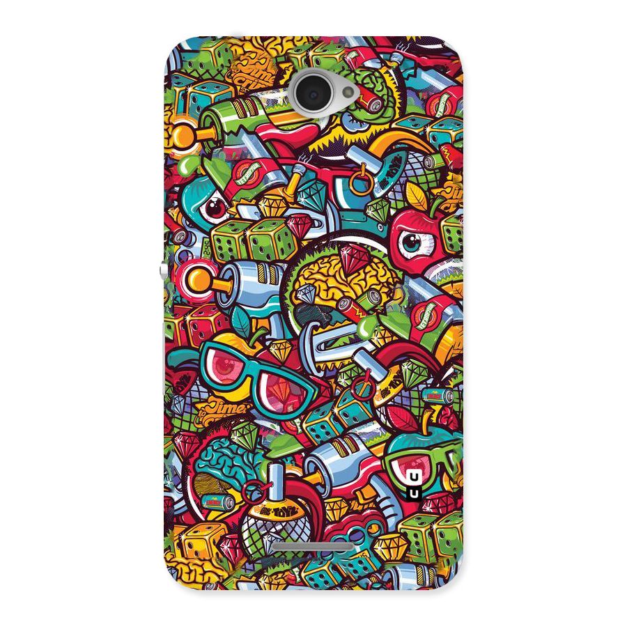 Retro Diamond Design Back Case for Sony Xperia E4