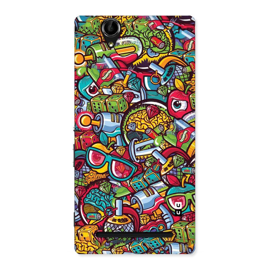 Retro Diamond Design Back Case for Sony Xperia T2