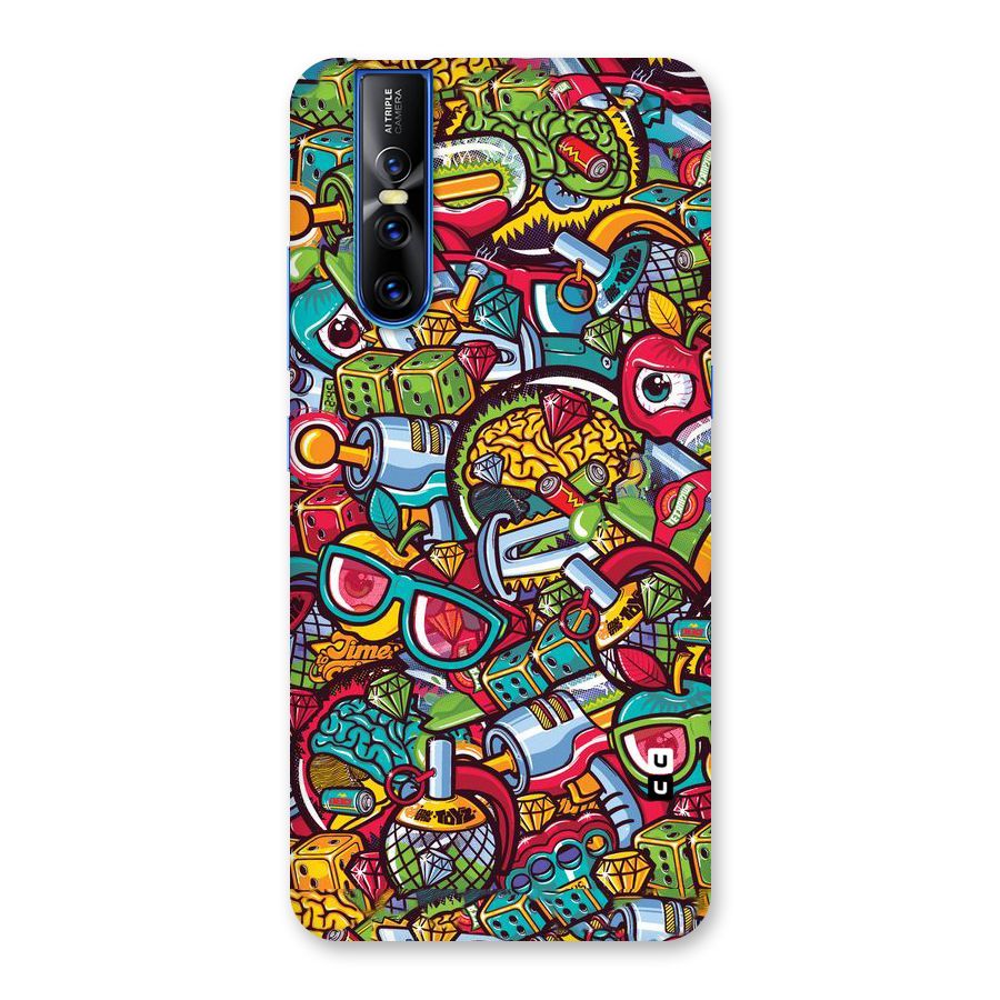 Retro Diamond Design Back Case for Vivo V15 Pro