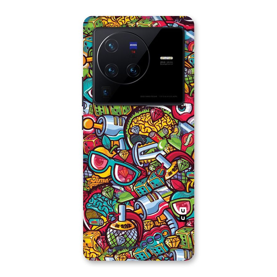 Retro Diamond Design Back Case for Vivo X80 Pro