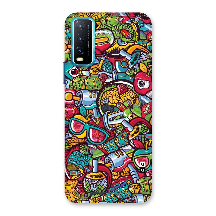 Retro Diamond Design Back Case for Vivo Y20