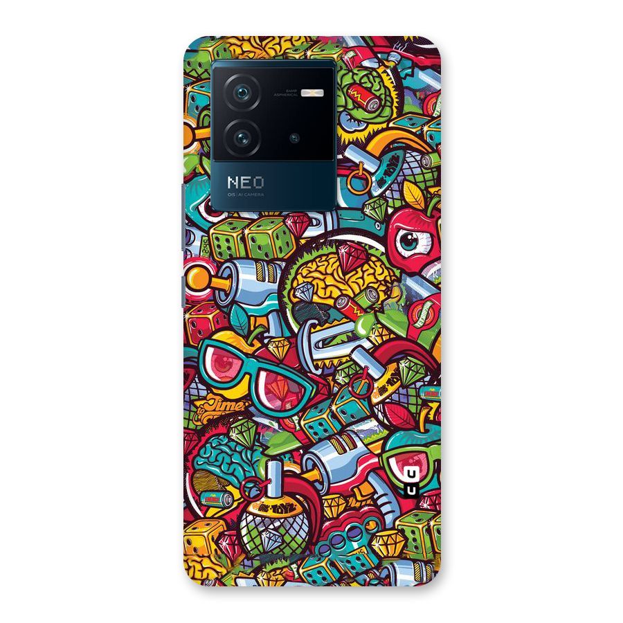 Retro Diamond Design Back Case for Vivo iQOO Neo 6 5G