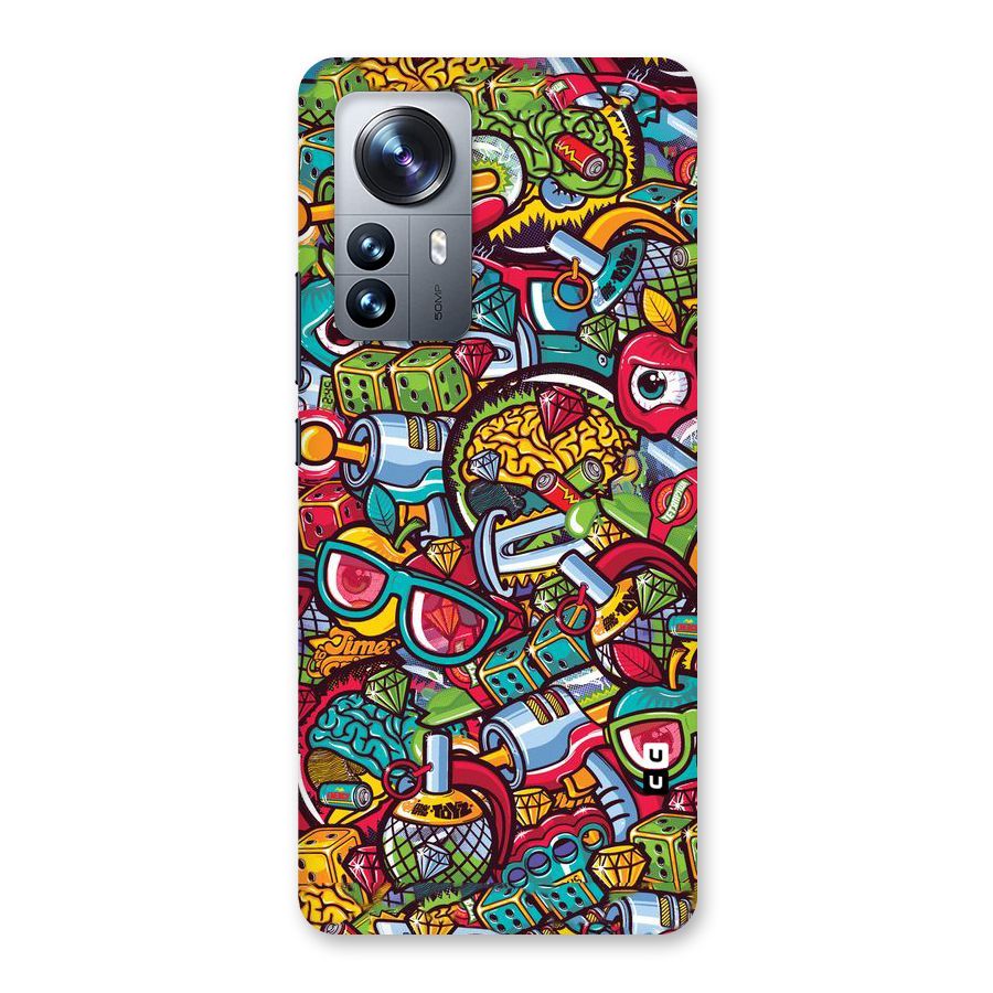 Retro Diamond Design Back Case for Xiaomi 12 Pro