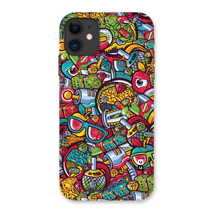 Retro Diamond Design Back Case for iPhone 11