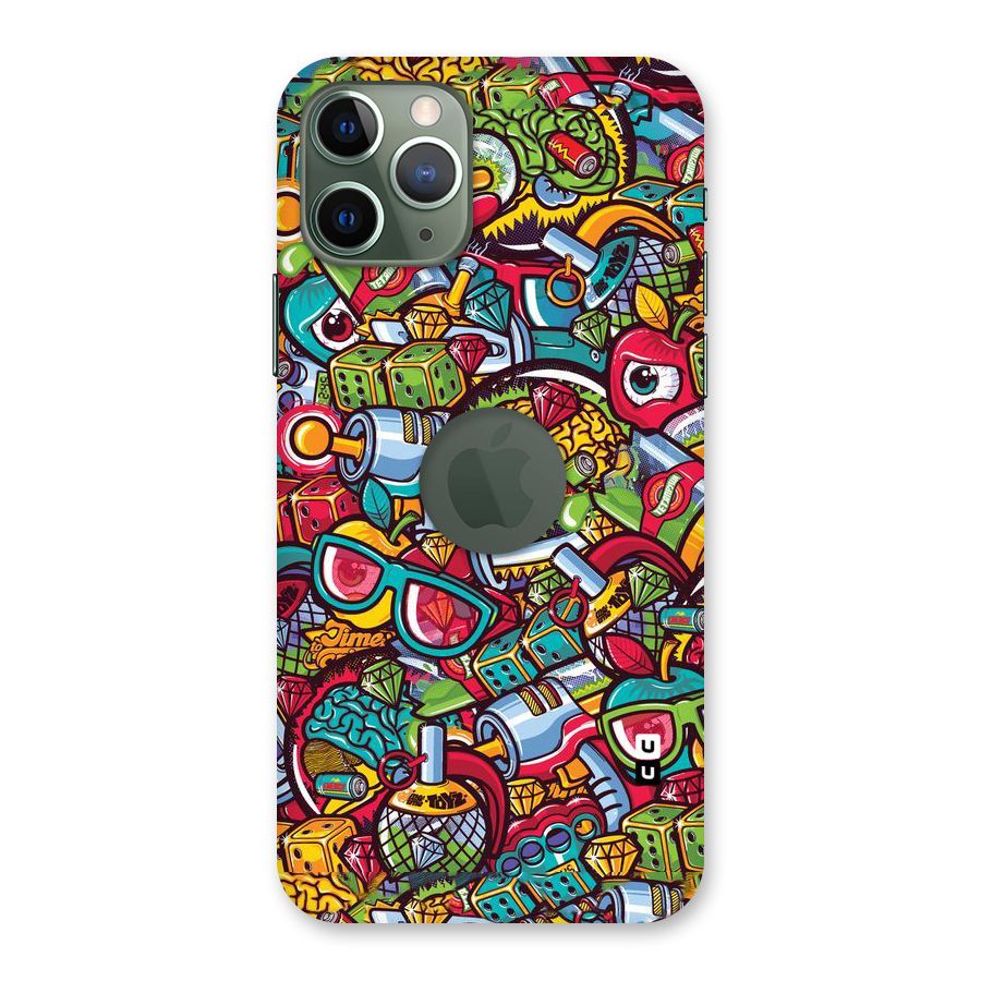 Retro Diamond Design Back Case for iPhone 11 Pro Logo  Cut