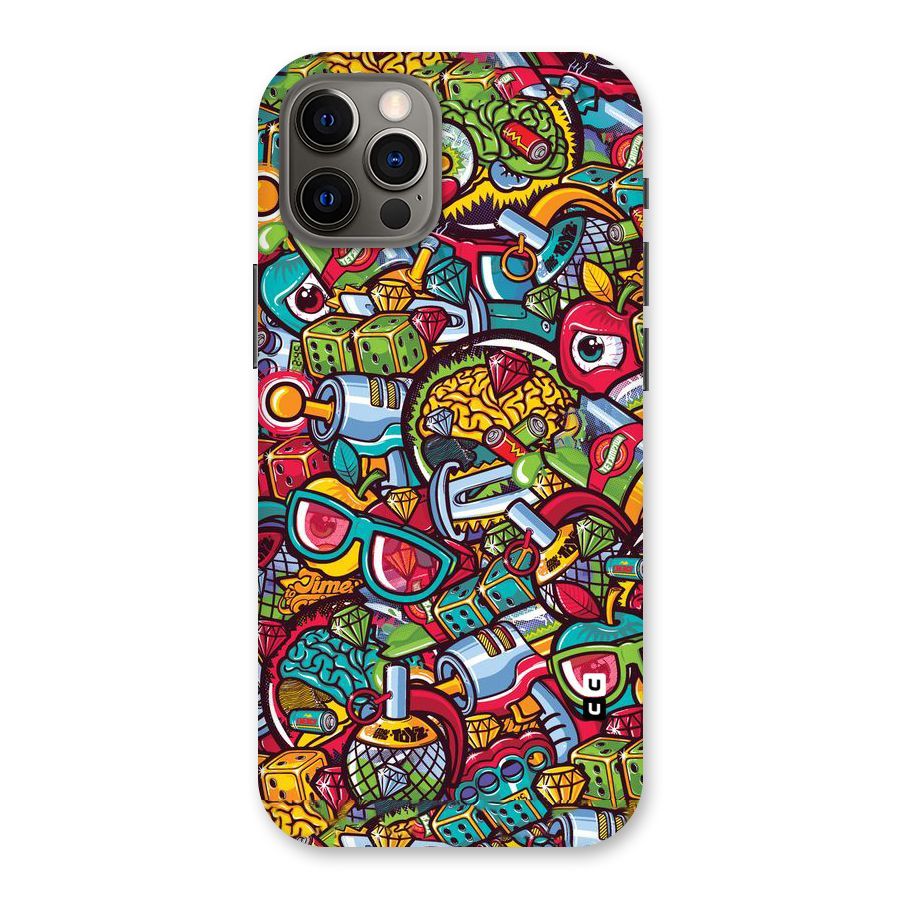 Retro Diamond Design Back Case for iPhone 12 Pro