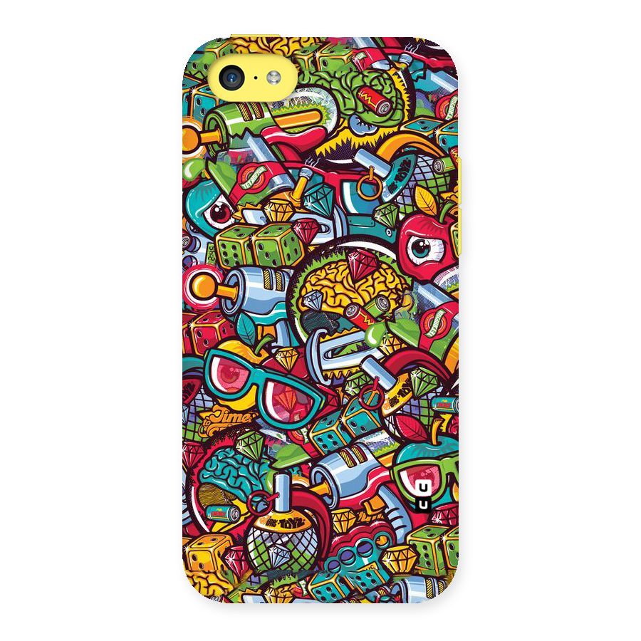 Retro Diamond Design Back Case for iPhone 5C