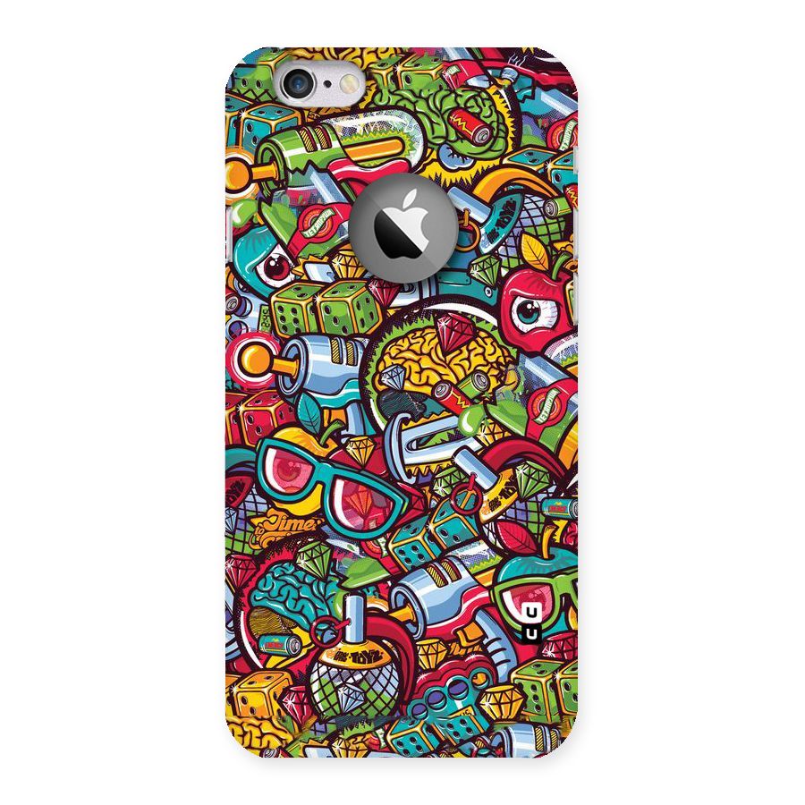 Retro Diamond Design Back Case for iPhone 6 Logo Cut