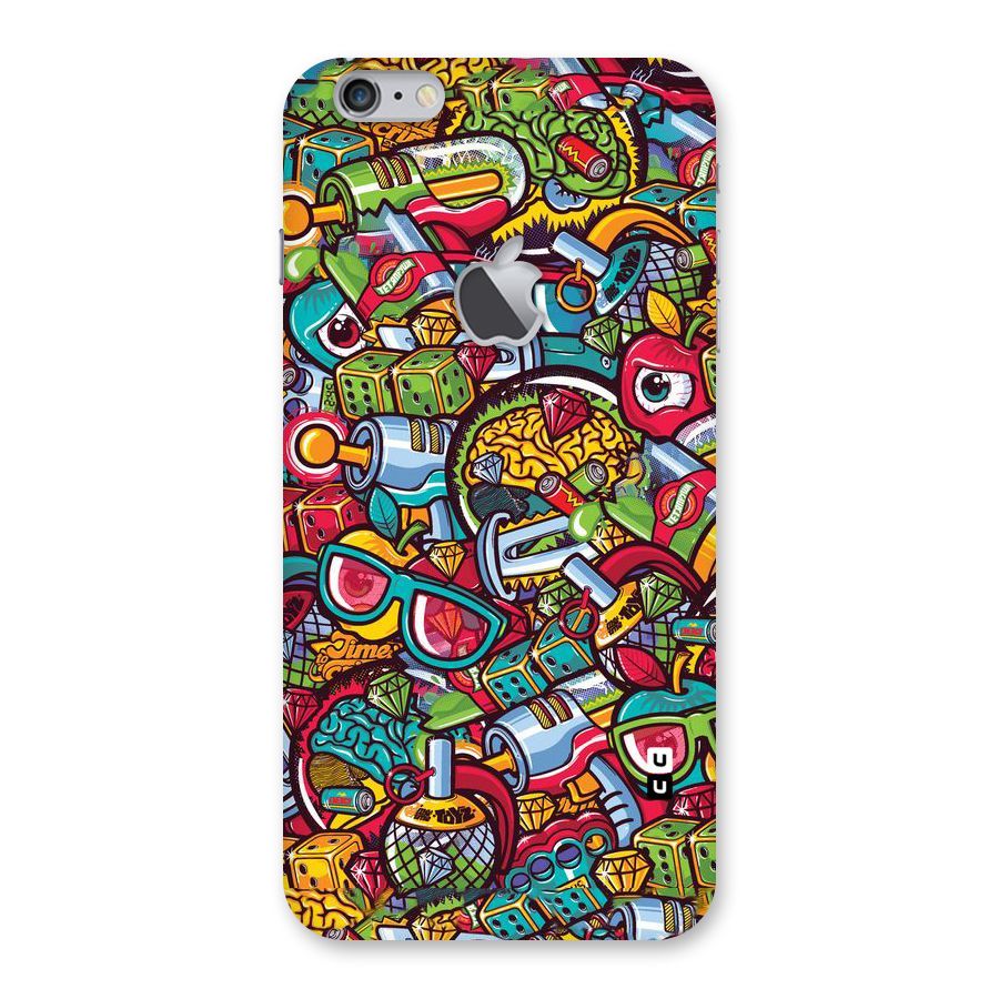 Retro Diamond Design Back Case for iPhone 6 Plus 6S Plus Logo Cut