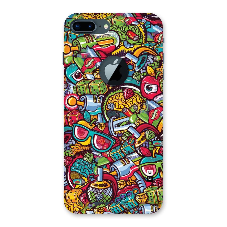 Retro Diamond Design Back Case for iPhone 7 Plus Logo Cut