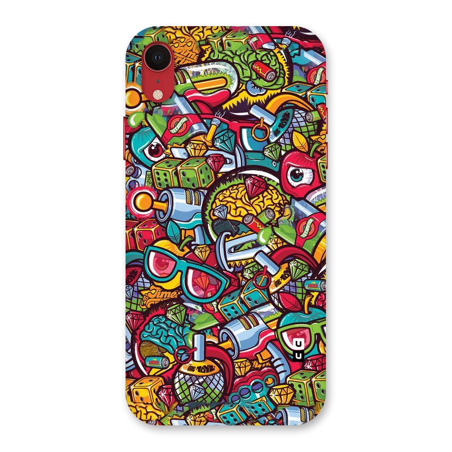 Retro Diamond Design Back Case for iPhone XR