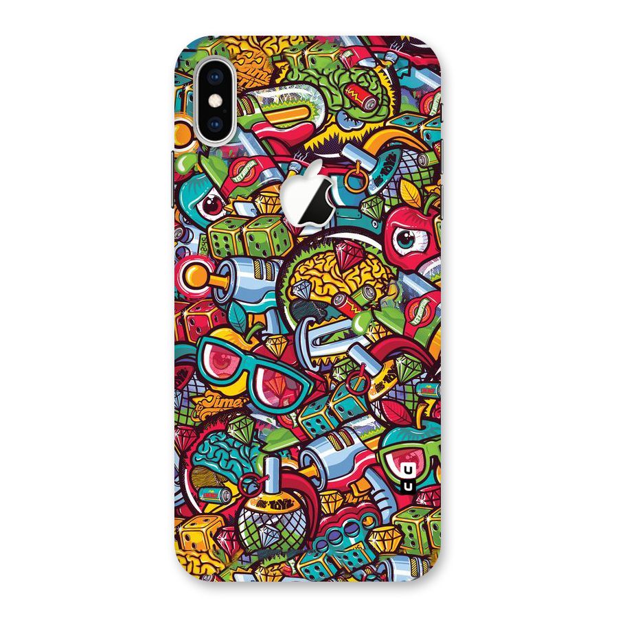 Retro Diamond Design Back Case for iPhone XS Max Apple Cut