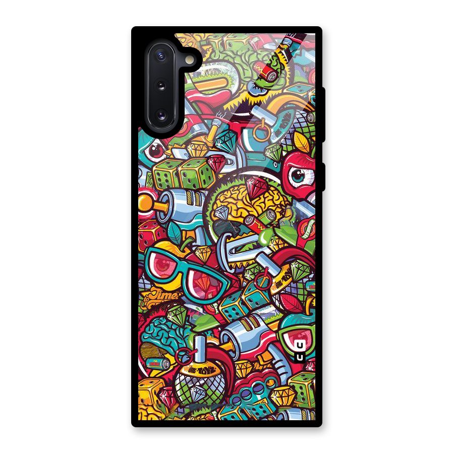 Retro Diamond Design Glass Back Case for Galaxy Note 10