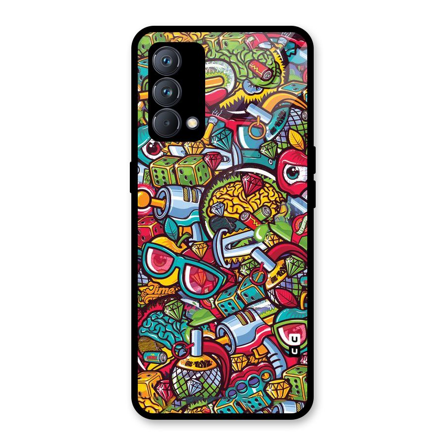 Retro Diamond Design Glass Back Case for Realme GT Master Edition