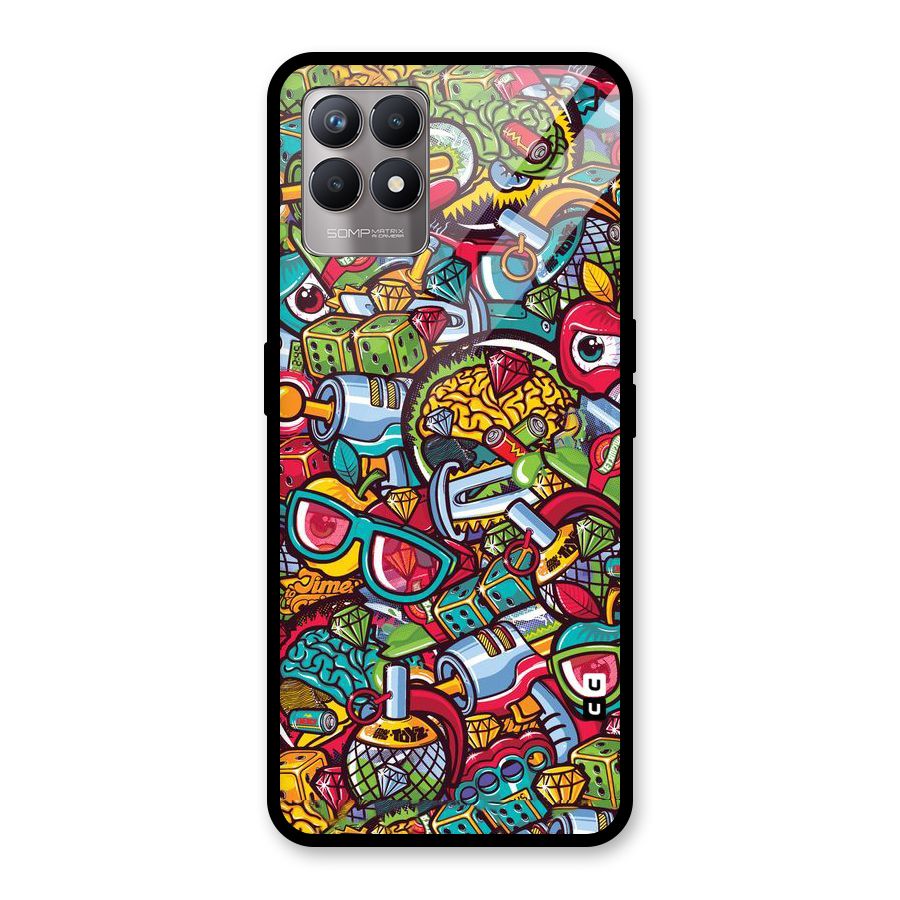 Retro Diamond Design Glass Back Case for Realme Narzo 50