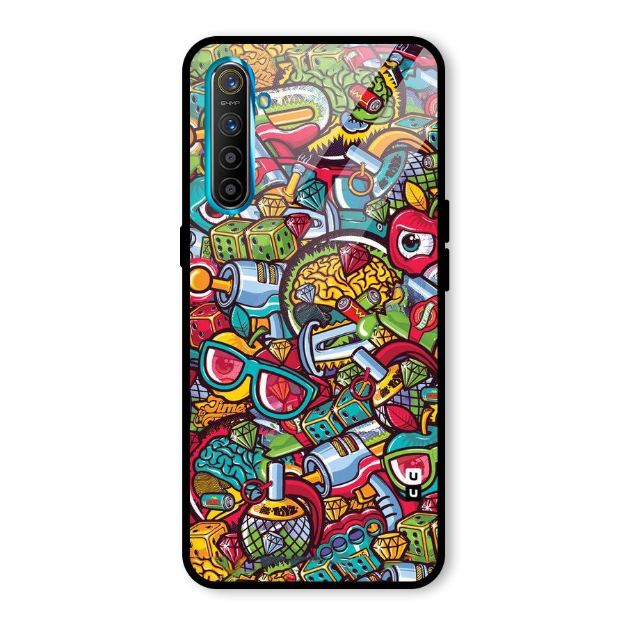 Retro Diamond Design Glass Back Case for Realme X2