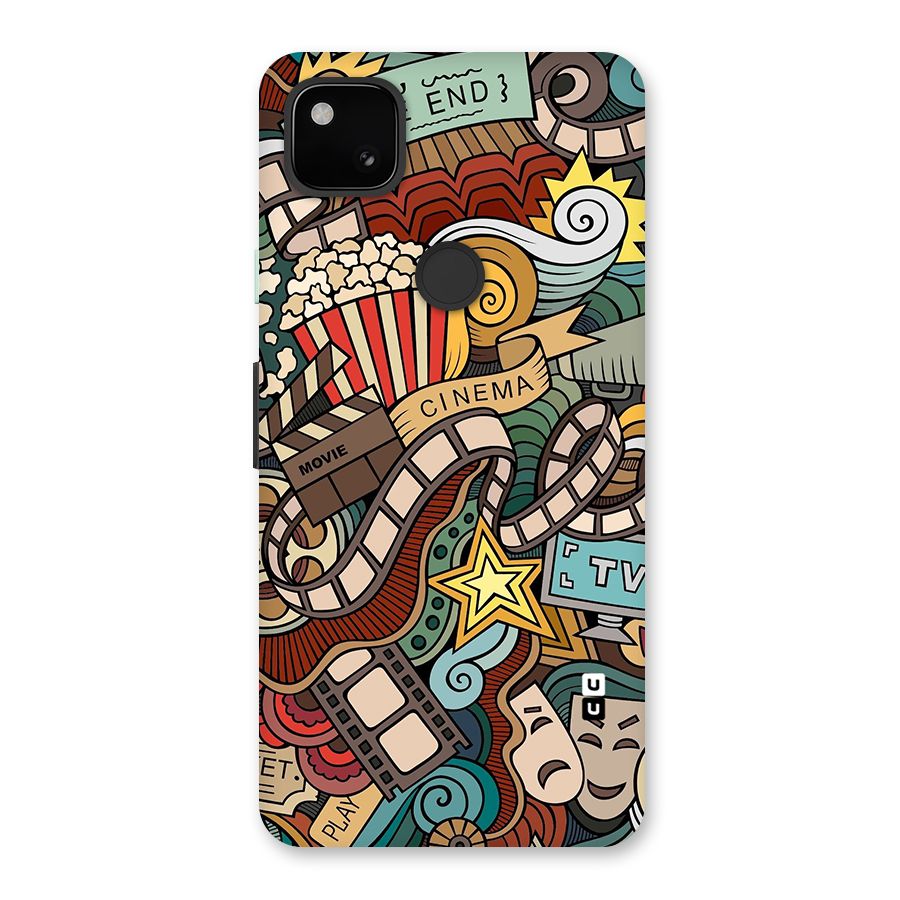 Retro Doodle Art Back Case for Google Pixel 4a