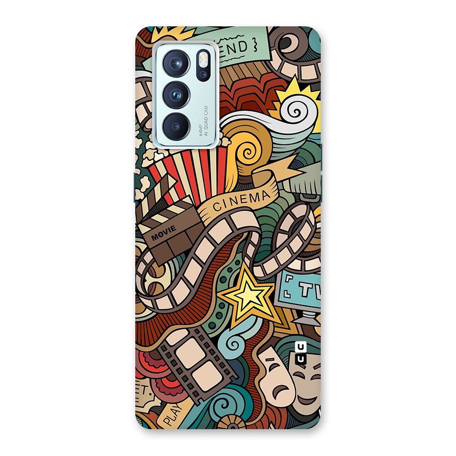 Retro Doodle Art Back Case for Oppo Reno6 Pro 5G