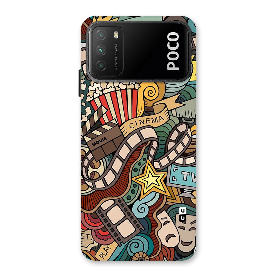 Retro Doodle Art Back Case for Poco M3