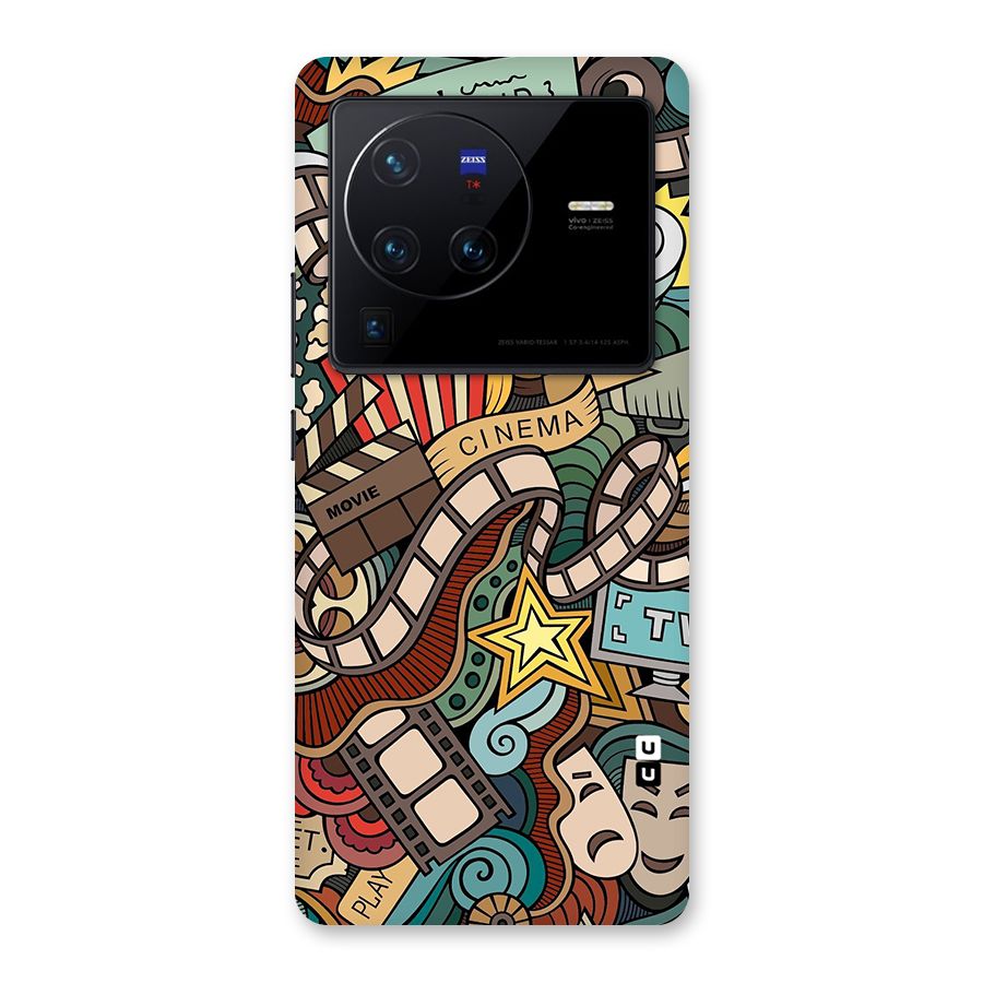Retro Doodle Art Back Case for Vivo X80 Pro