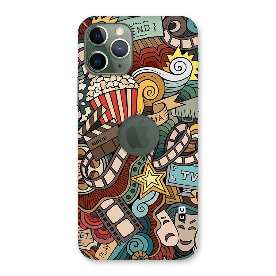 Retro Doodle Art Back Case for iPhone 11 Pro Logo  Cut