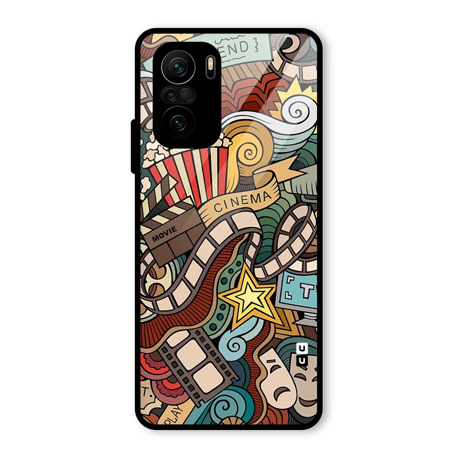 Retro Doodle Art Glass Back Case for Mi 11X Pro