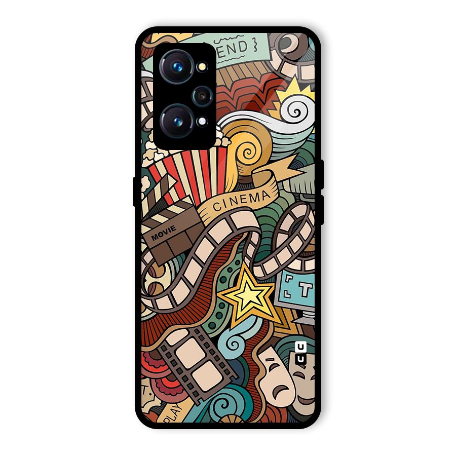 Retro Doodle Art Glass Back Case for Realme GT 2