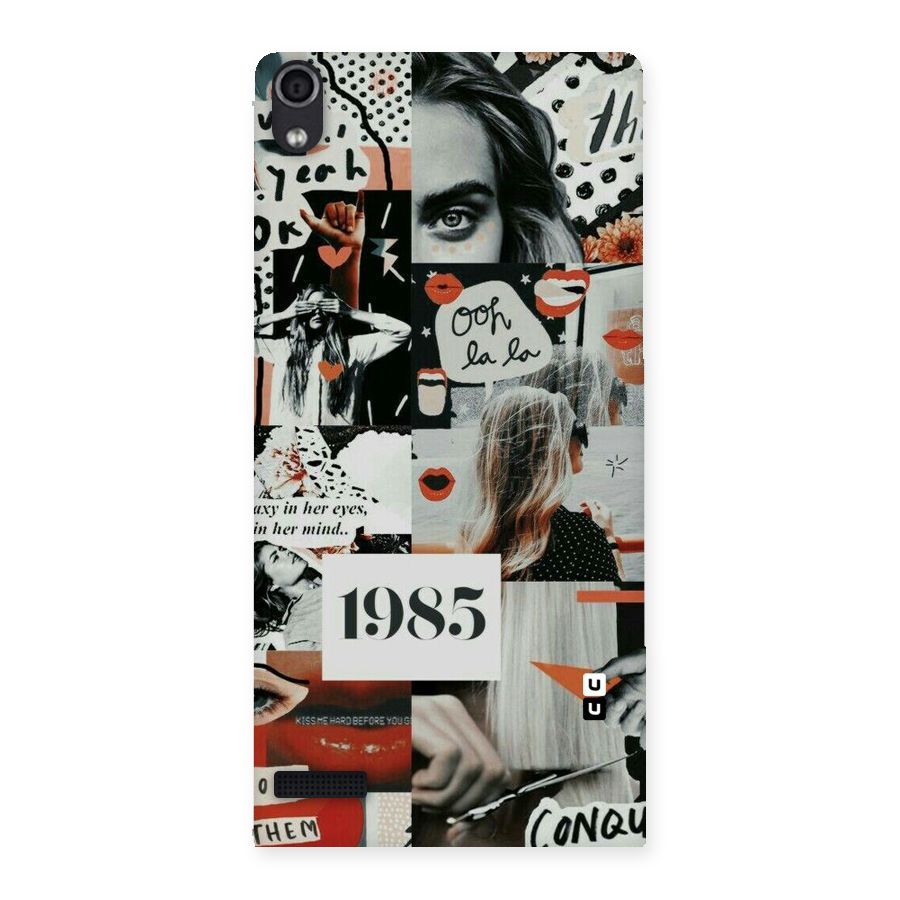 Retro Pattern Back Case for Ascend P6