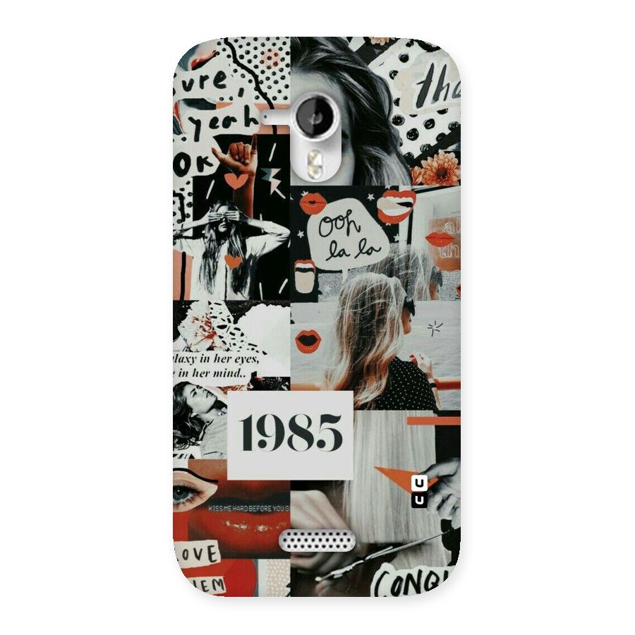 Retro Pattern Back Case for Micromax Canvas HD A116