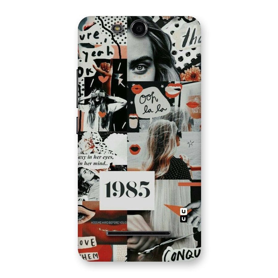 Retro Pattern Back Case for Micromax Canvas Juice 3 Q392