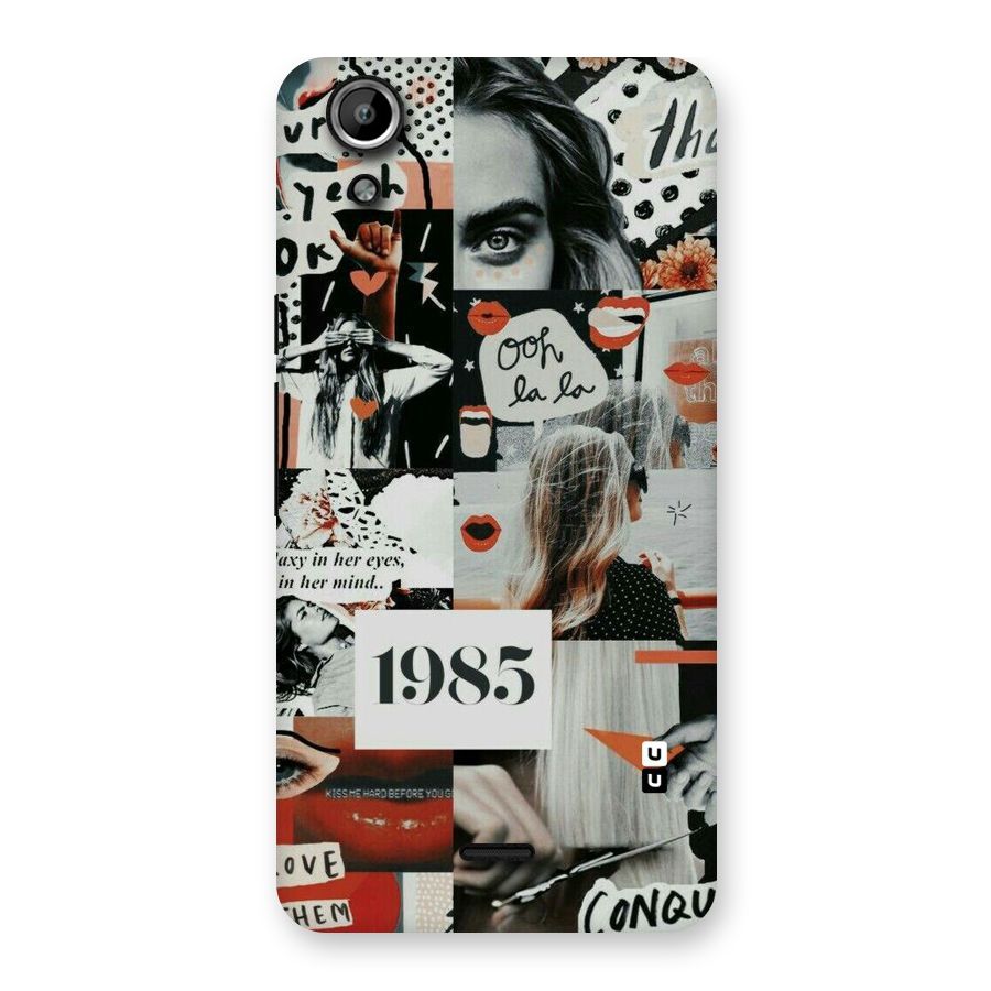 Retro Pattern Back Case for Micromax Canvas Selfie Lens Q345