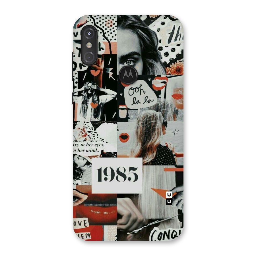 Retro Pattern Back Case for Motorola One Power