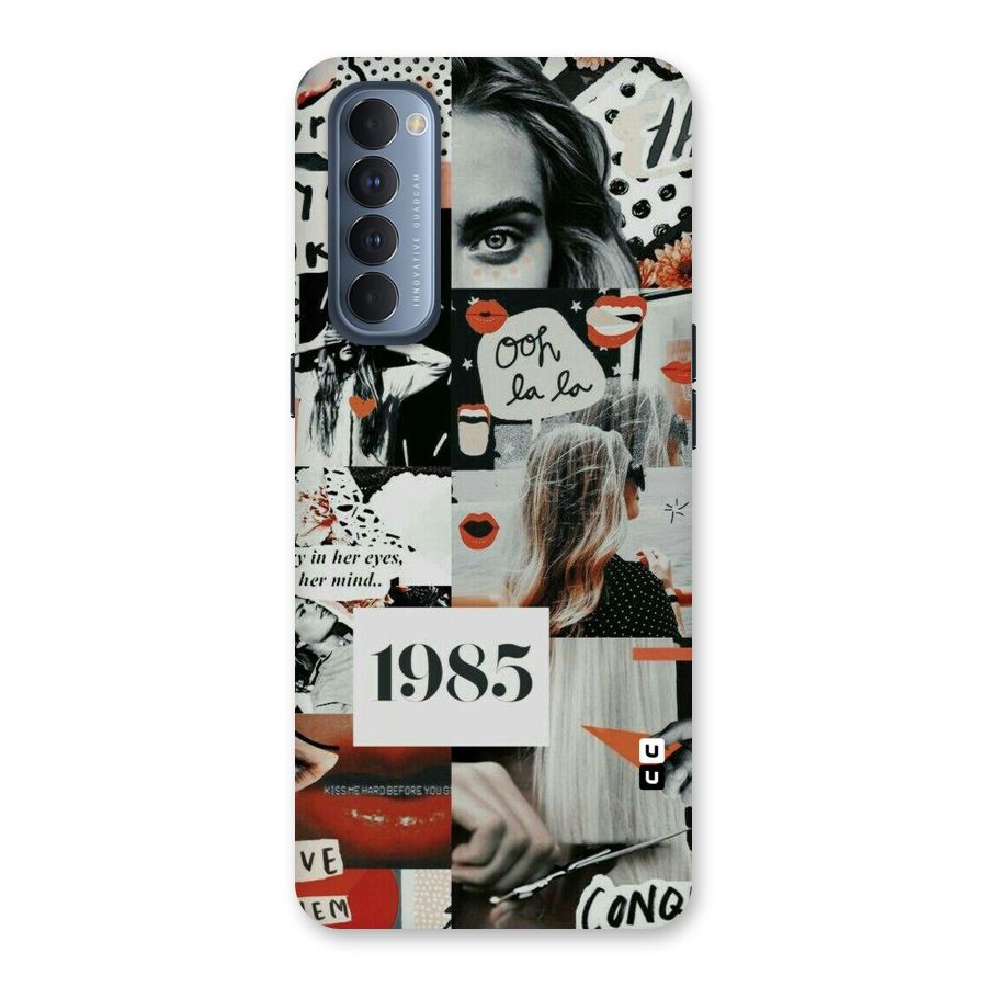 Retro Pattern Back Case for Reno4 Pro