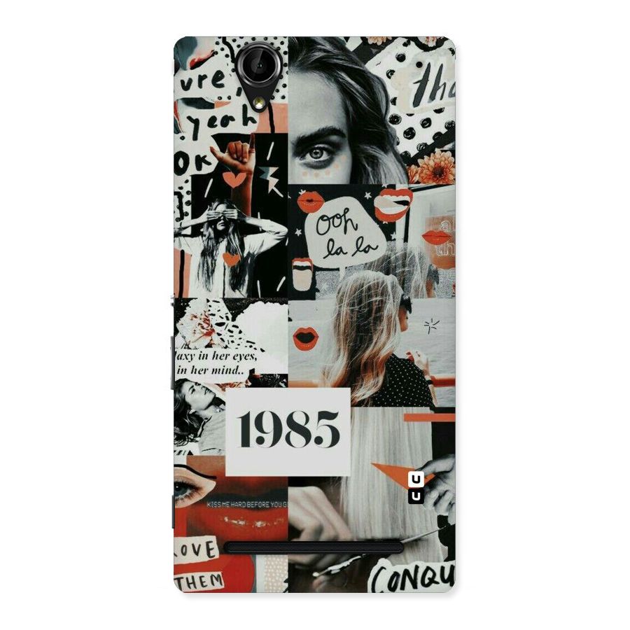 Retro Pattern Back Case for Sony Xperia T2